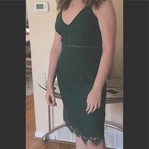 ASTR The label lace body con dress